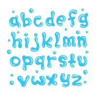 Water Alphabet vector