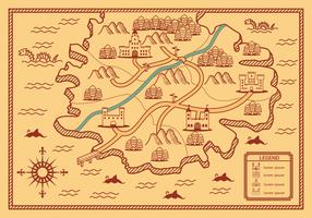 Ancient map vector