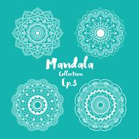 Conjunto de diseño decorativo y ornamental mandala. vector