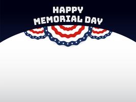 Happy Memorial Day Background. USA Flag Banner with Copy Space vector