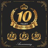 10 Years Anniversary decorative logo. decorative vector illustra