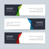 Triangle Background Header Set vector