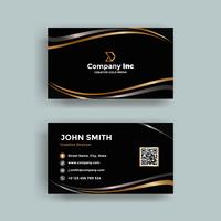 Black And Gold Business Card vector