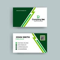 Modern Green Business Card vector