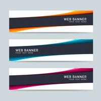 Black And Colored Header Set vector