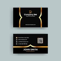 Modern Black And Gold Business Card vector