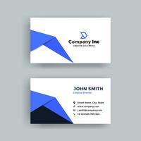Blue Shape Business Card vector