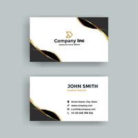 Gold And Black Ribbon Business Card vector
