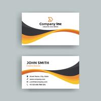 Moderne Orange And Black Business Card vector