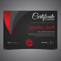 Black And Red Diploma Template vector