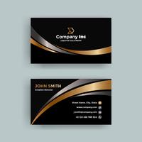 Black Elegant Business Card vector