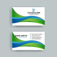 Green And Blue Business Card vector