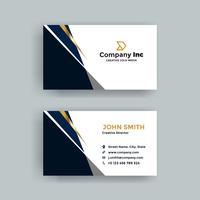 Blue Golden Business Card vector