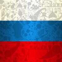 Russia Flag Decoration Background vector