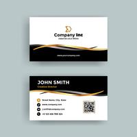 Small Gold Ribbon Business Card vector