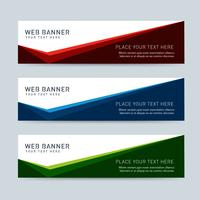 Cool Shape Header Set vector