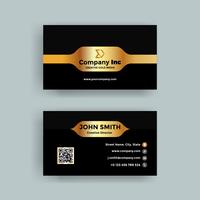 Dark And Gold Business Card vector