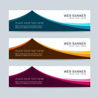 Elegant Colored Header Set vector