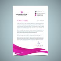 Pink Shape Letterhead Design vector