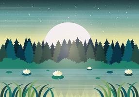 Ilustración de paisaje de naturaleza vectorial vector