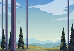 Ilustración de paisaje de naturaleza vectorial vector