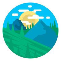 Diseño de paisaje plano vector