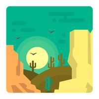 Paisaje del desierto occidental vector