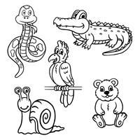 Coloring Book Animals vector