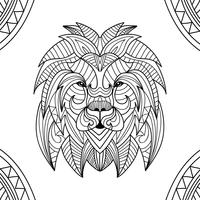 Coloring Book Lion Animal vector