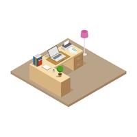 Isometric Workscpace Vector