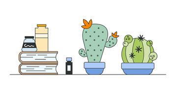 Vector de cultivo de cactus