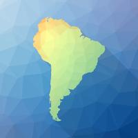 Geometrical Stylized South America Map vector