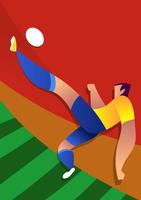 Ilustración de Vector de jugador de fútbol de Copa Mundial de Brasil