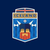 Iceland World Cup Soccer Badges  vector