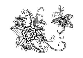 Ilustración de arte de henna vector