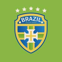 Insignias de fútbol de la Copa Mundial de Brasil vector