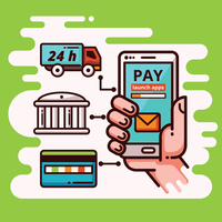 Pay With Phone vector