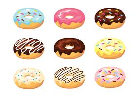 desenho de donut com personagens fofinhos 6730367 Vetor no Vecteezy