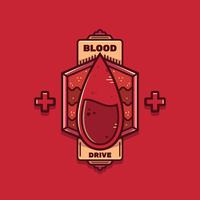 Blood Drive Badge Vector