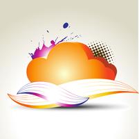 vector colorful cloud