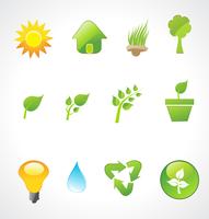 Set of ecology icons vector