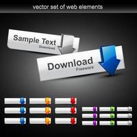 vector set of web buttons