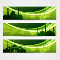 beautiful ramadan headers vector