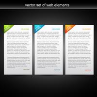 vector set of web banner