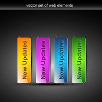 stylish colorful web buttons vector