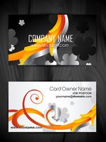 floral style business card design vector