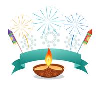 diwali diya background vector