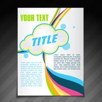 abstract wave brochure  design vector