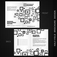 vector bifold brochure design with square elements