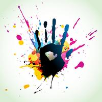 abstract hand grunge art vector